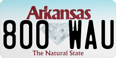 AR license plate 800WAU