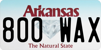 AR license plate 800WAX