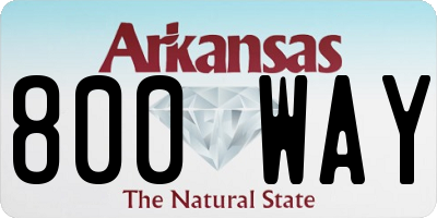 AR license plate 800WAY