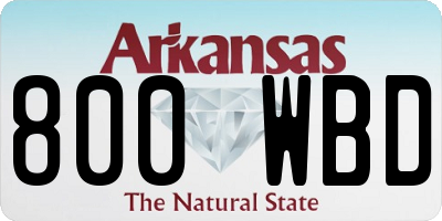 AR license plate 800WBD