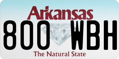 AR license plate 800WBH