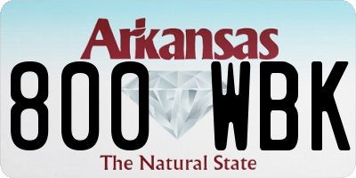AR license plate 800WBK