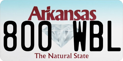AR license plate 800WBL
