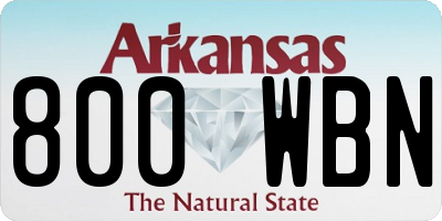 AR license plate 800WBN