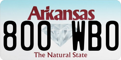 AR license plate 800WBO