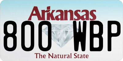 AR license plate 800WBP