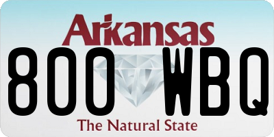 AR license plate 800WBQ