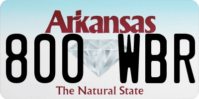 AR license plate 800WBR