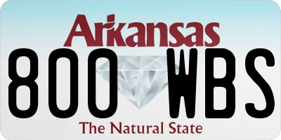 AR license plate 800WBS