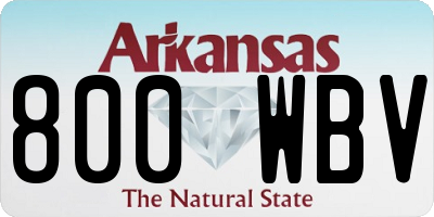 AR license plate 800WBV