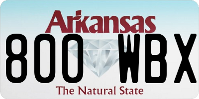 AR license plate 800WBX
