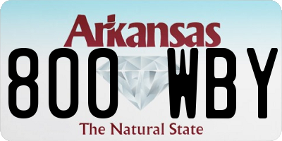 AR license plate 800WBY