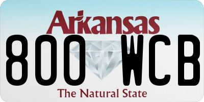AR license plate 800WCB