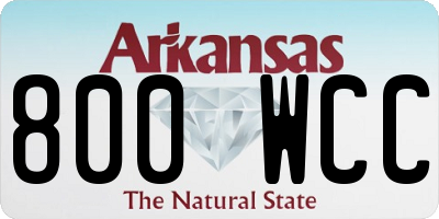 AR license plate 800WCC