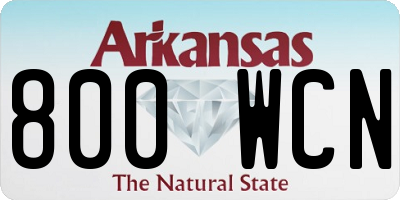 AR license plate 800WCN