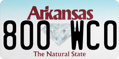 AR license plate 800WCO