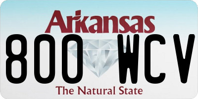 AR license plate 800WCV