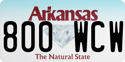 AR license plate 800WCW