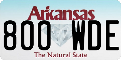 AR license plate 800WDE