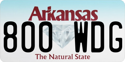 AR license plate 800WDG
