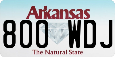 AR license plate 800WDJ