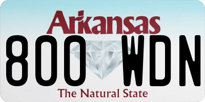 AR license plate 800WDN