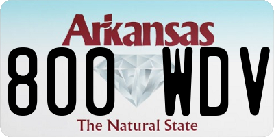AR license plate 800WDV
