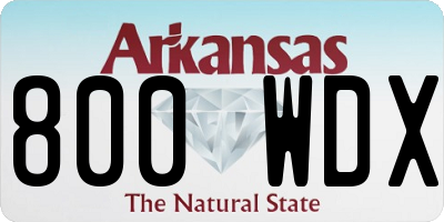 AR license plate 800WDX