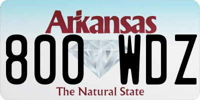 AR license plate 800WDZ