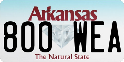 AR license plate 800WEA