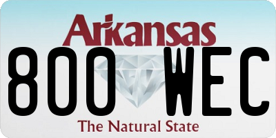 AR license plate 800WEC