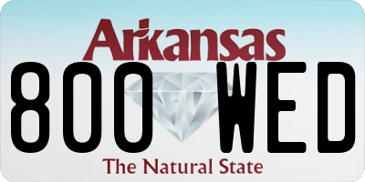 AR license plate 800WED