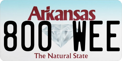 AR license plate 800WEE