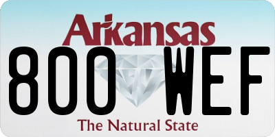 AR license plate 800WEF