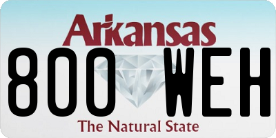 AR license plate 800WEH