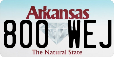 AR license plate 800WEJ