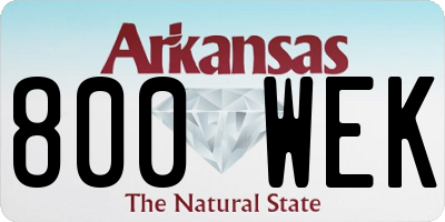 AR license plate 800WEK