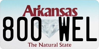 AR license plate 800WEL