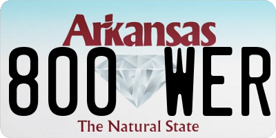 AR license plate 800WER
