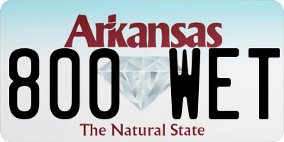 AR license plate 800WET