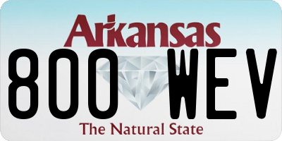 AR license plate 800WEV
