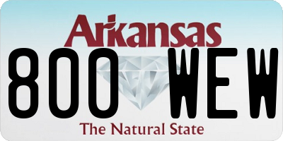 AR license plate 800WEW