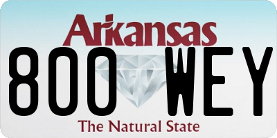 AR license plate 800WEY