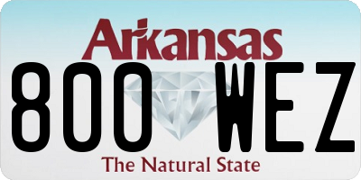 AR license plate 800WEZ