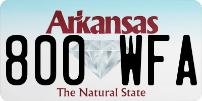 AR license plate 800WFA