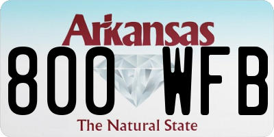 AR license plate 800WFB