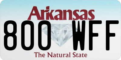 AR license plate 800WFF