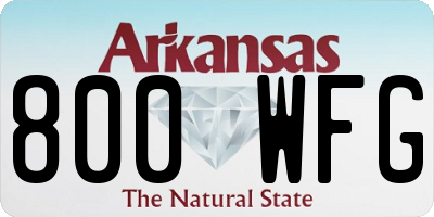 AR license plate 800WFG