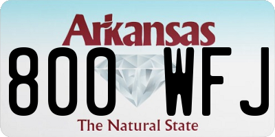 AR license plate 800WFJ