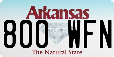AR license plate 800WFN